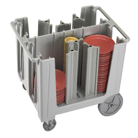 Chariot ajustable &agrave; assiettes Cambro S&eacute;rie S gris mouchet&eacute;