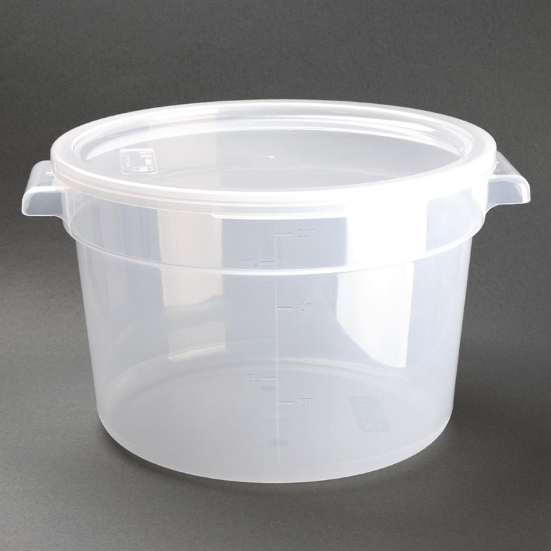Conteneur alimentaire rond en polypropyl&egrave;ne Vogue 10L