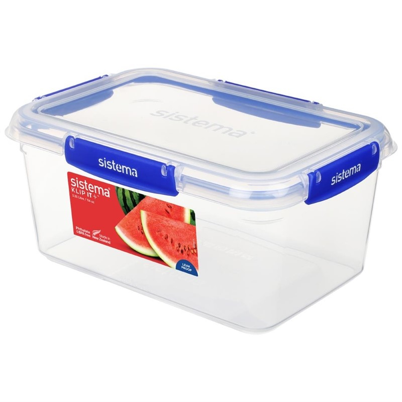 Bo&icirc;te alimentaire rectangulaire Sistema Klip It Plus 3,35L