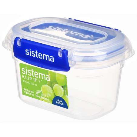 Bo&icirc;te alimentaire rectangulaire Sistema Klip It Plus 400ml