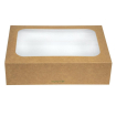 Bo&icirc;tes compostables standards avec plateau et couvercle &agrave; fen&ecirc;tre Vegware (Lot de 50)