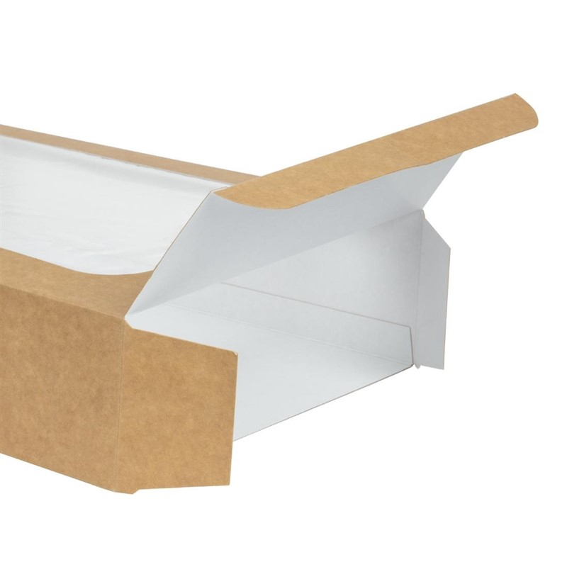 Bo&icirc;tes compostables standards avec plateau et couvercle &agrave; fen&ecirc;tre Vegware (Lot de 50)