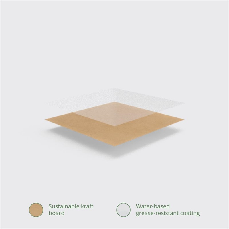 Bo&icirc;tes alimentaires en carton compostable Vegware N&deg;3 1800ml (lot de 180)
