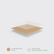 Bo&icirc;tes alimentaires en carton compostable Vegware N&deg;3 1800ml (lot de 180)