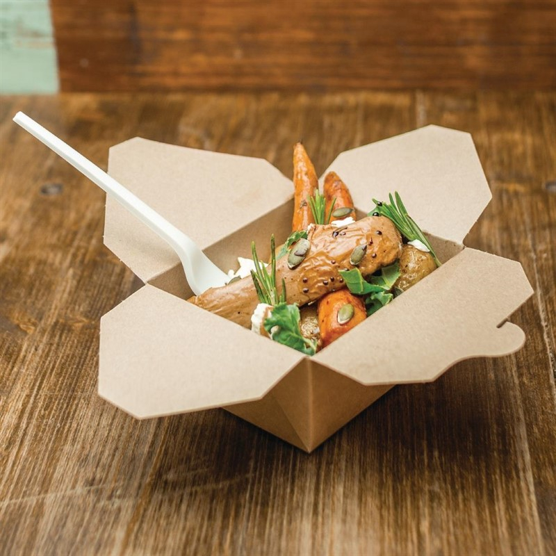 Bo&icirc;tes alimentaires en carton compostable Vegware No.1 700ml (lot de 450)