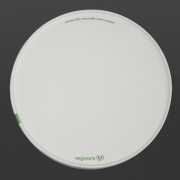 Couvercles &agrave; trous en carton doubl&eacute; PLA s&eacute;rie 185 Vegware (lot de 300)