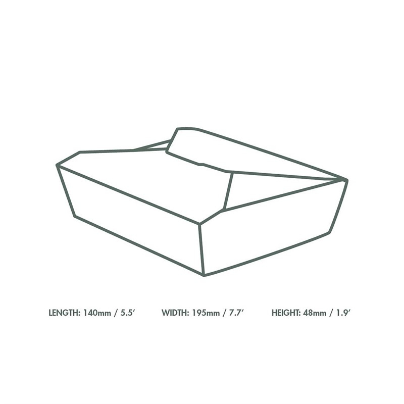 Bo&icirc;tes alimentaires en carton compostable Vegware No.2 1500ml (lot de 280)