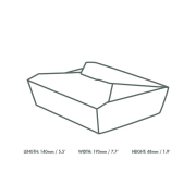 Bo&icirc;tes alimentaires en carton compostable Vegware No.2 1500ml (lot de 280)