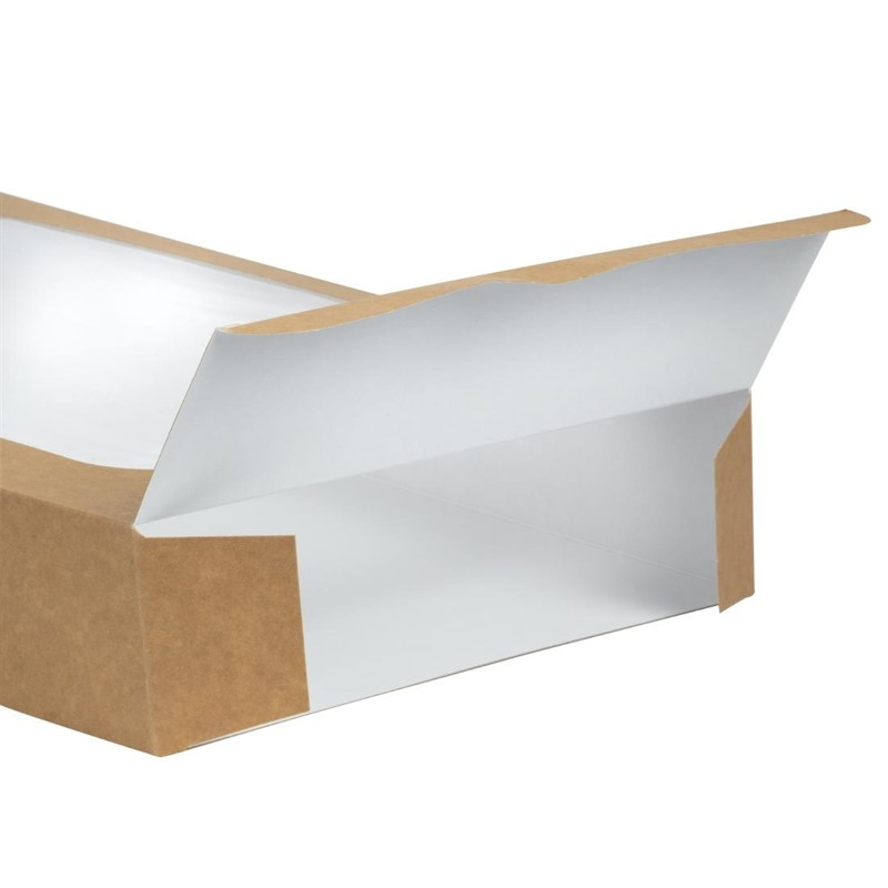 Grandes bo&icirc;tes compostables avec plateau et couvercle &agrave; fen&ecirc;tre Vegware (Lot de 25)