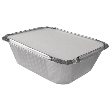 Petits couvercles en carton cir&eacute; pour barquettes aluminium Fiesta Recyclable (lot de 1000)