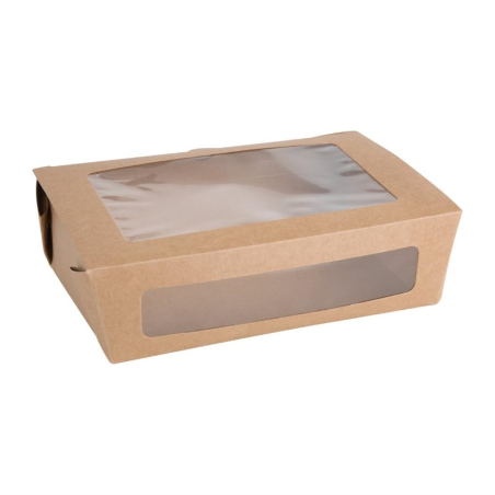 Bo&icirc;tes salade avec fen&ecirc;tre PET Fiesta Recyclable 1600ml (lot de 100)
