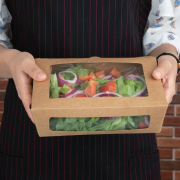Bo&icirc;tes salade avec fen&ecirc;tre PET Fiesta Recyclable 1600ml (lot de 100)
