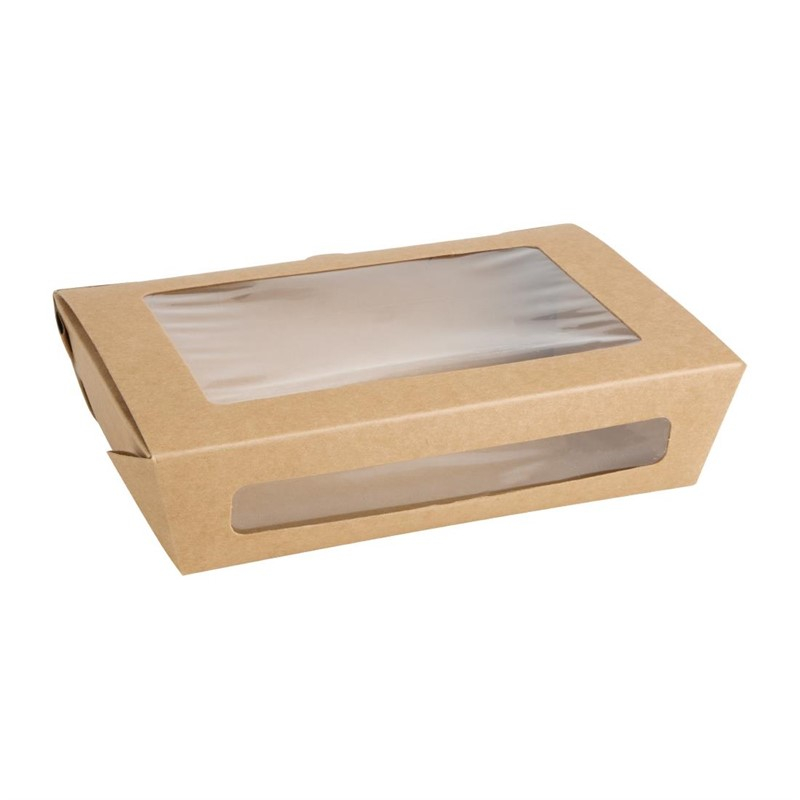 Bo&icirc;tes salade avec fen&ecirc;tre PET Fiesta Recyclable 1200ml (lot de 150)