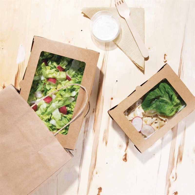 Bo&icirc;tes salade avec fen&ecirc;tre PET Fiesta Recyclable 700ml (lot de 200)