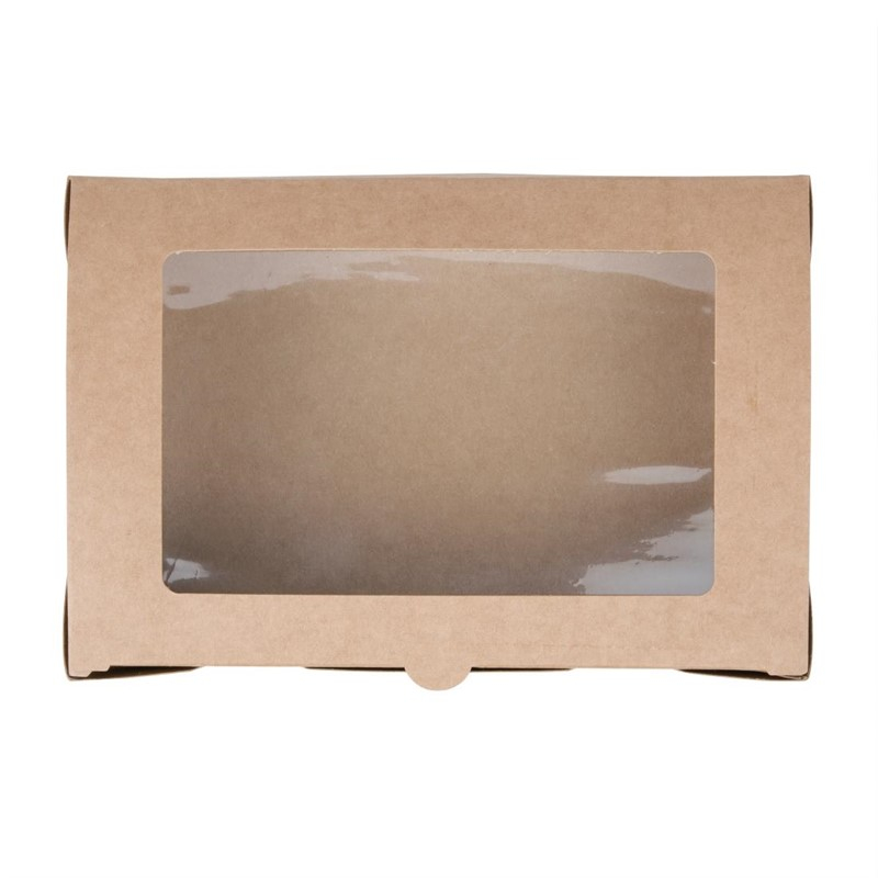 Bo&icirc;tes salade compostables avec fen&ecirc;tre en PLA Fiesta Compostable 1600ml (lot de 200)