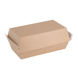 Petites bo&icirc;tes kraft avec couvercle &agrave; charni&egrave;re compostables Fiesta Compostable 172mm (lot de 200)