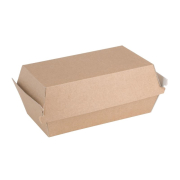 Petites bo&icirc;tes kraft avec couvercle &agrave; charni&egrave;re compostables Fiesta Compostable 172mm (lot de 200)