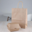 Petites bo&icirc;tes hamburger compostables kraft Fiesta Compostable 105mm (lot de 200)