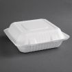 Bo&icirc;tes avec couvercle &agrave; charni&egrave;re compostables en bagasse Fiesta Compostable 236mm (lot de 200)