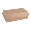 Grandes bo&icirc;tes kraft avec couvercle &agrave; charni&egrave;re compostables Fiesta Compostable 204mm (lot de 100)