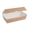 Grandes bo&icirc;tes kraft avec couvercle &agrave; charni&egrave;re compostables Fiesta Compostable 204mm (lot de 100)