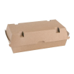 Grandes bo&icirc;tes kraft avec couvercle &agrave; charni&egrave;re compostables Fiesta Compostable 204mm (lot de 100)