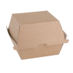 Grandes bo&icirc;tes hamburger compostables kraft Fiesta Compostable 112mm (lot de 150)