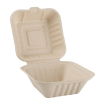 Bo&icirc;tes hamburger compostables en bagasse coloris naturel Fiesta Compostable 152mm (lot de 500)