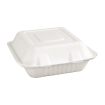 Bo&icirc;tes 3 compartiments avec couvercle &agrave; charni&egrave;re compostables en bagasse Fiesta Compostable 201mm (lot de 200)