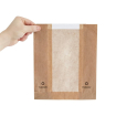 Sachets en papier avec fen&ecirc;tre glassine Fiesta Compostable (lot de 1000)