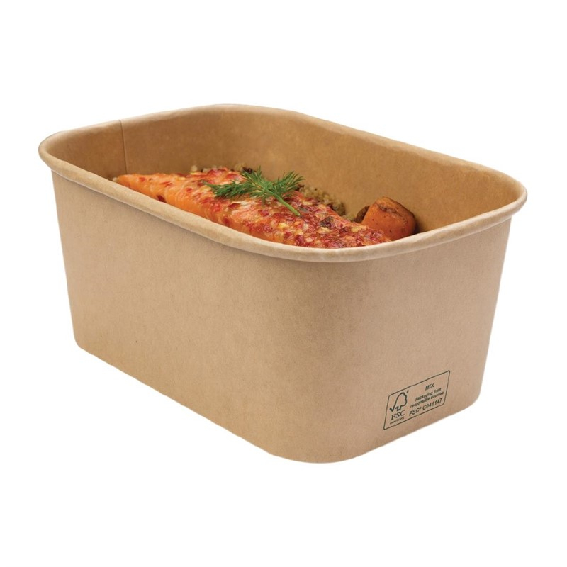 Barquettes alimentaires micro-ondables recyclables Colpac Stagione 1L (lot de 300)
