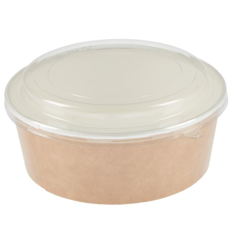 Pots alimentaires kraft recyclables avec couvercles Colpac 1300ml (lot de 150)