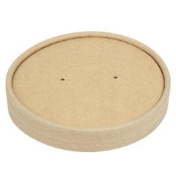 Couvercles pour bols &agrave; soupe kraft micro-ondables recyclables Colpac 450ml (lot de 500)