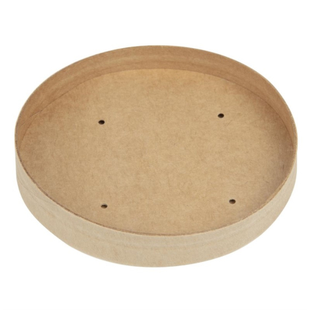 Couvercles pour bols &agrave; soupe kraft micro-ondables recyclables Colpac 450ml (lot de 500)