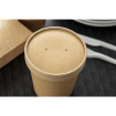 Couvercles pour bols &agrave; soupe kraft micro-ondables recyclables Colpac 450ml (lot de 500)