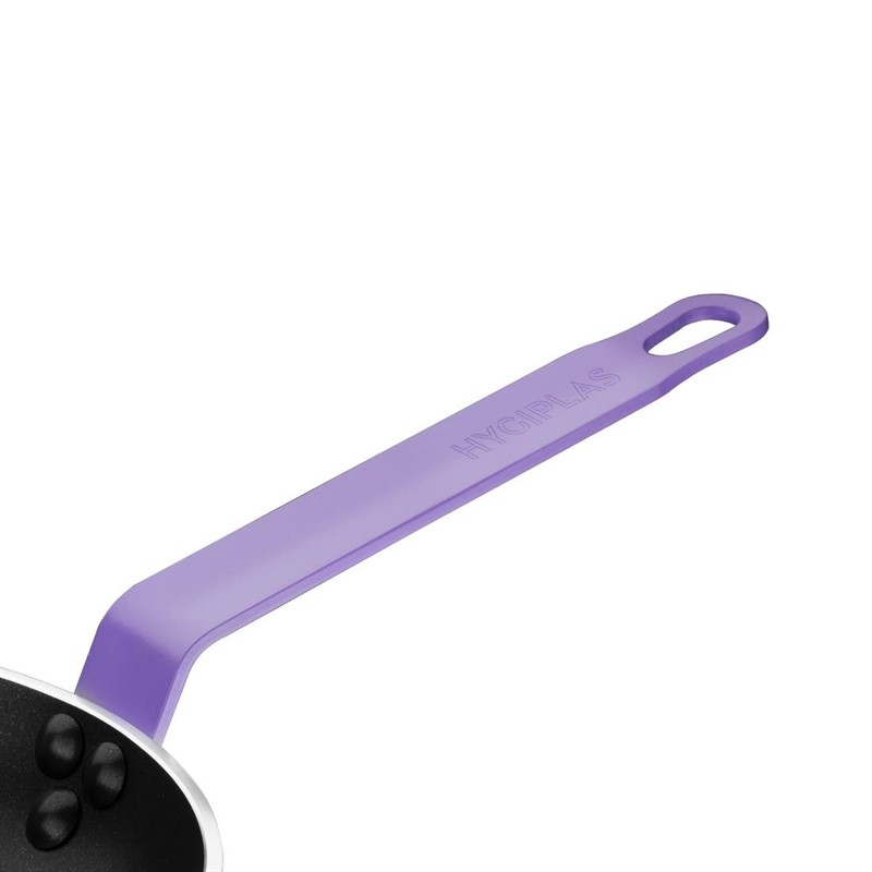 Po&ecirc;le aluminium antiadh&eacute;sive Teflon Platinum Plus Hygiplas avec manche violet 240mm