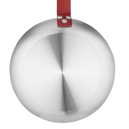Po&ecirc;le aluminium antiadh&eacute;sive Teflon Platinum Plus Hygiplas avec manche rouge 240mm