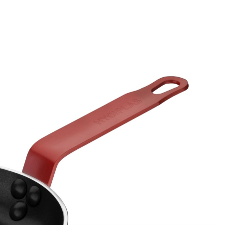 Po&ecirc;le aluminium antiadh&eacute;sive Teflon Platinum Plus Hygiplas avec manche rouge 200mm