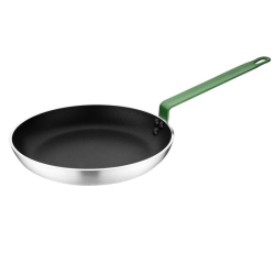 Po&ecirc;le aluminium antiadh&eacute;sive Teflon Platinum Plus Hygiplas avec manche vert 280mm