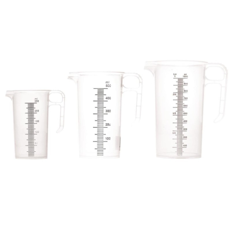 Ensemble de pichets gradu&eacute;s en polypropyl&egrave;ne Pro-Measures 250 ml, 500 ml et 1 L