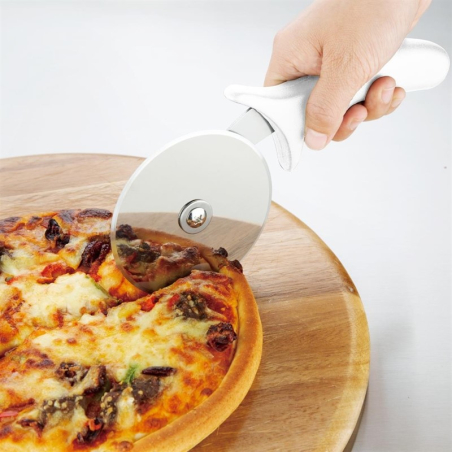 Roulette &agrave; pizza Hygiplas blanche 102 mm