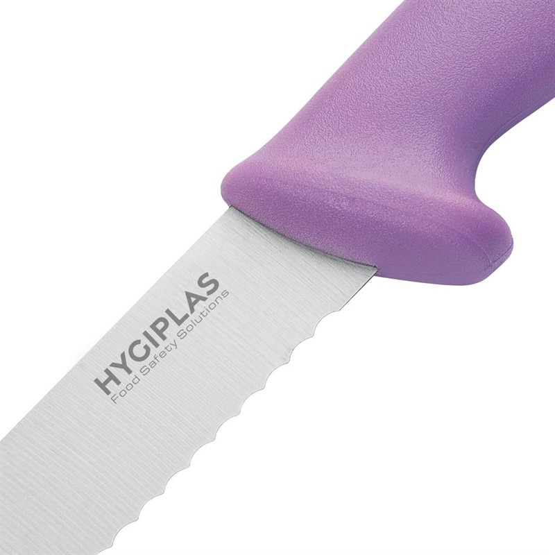 Couteau &agrave; pain Hygiplas violet 20cm