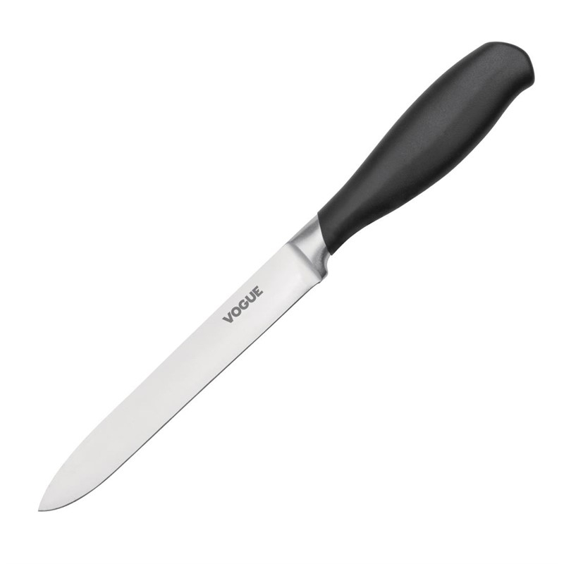 Ensemble de 5 couteaux Soft-Grip Vogue Prep Like A Pro avec bloc couteaux et planche &agrave; d&eacute;couper