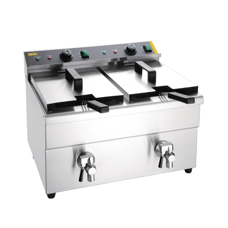 Friteuse induction double Buffalo 2&nbsp;x&nbsp;3&nbsp;kW