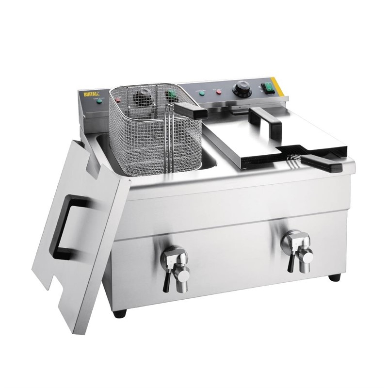 Friteuse induction double Buffalo 2&nbsp;x&nbsp;3&nbsp;kW