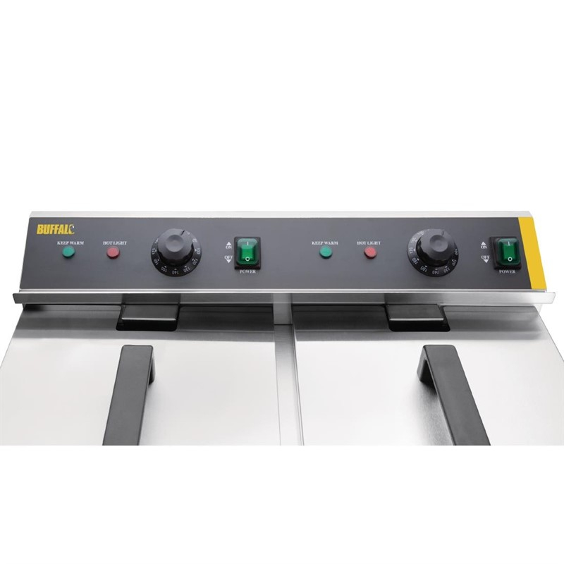 Friteuse induction double Buffalo 2&nbsp;x&nbsp;3&nbsp;kW