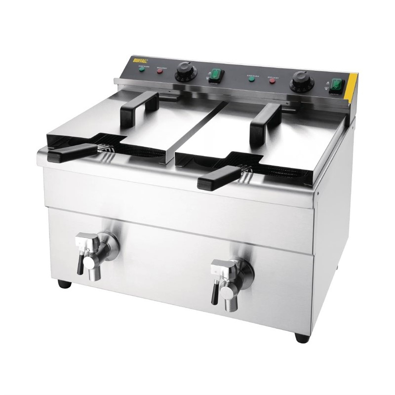 Friteuse induction double Buffalo 2&nbsp;x&nbsp;3&nbsp;kW