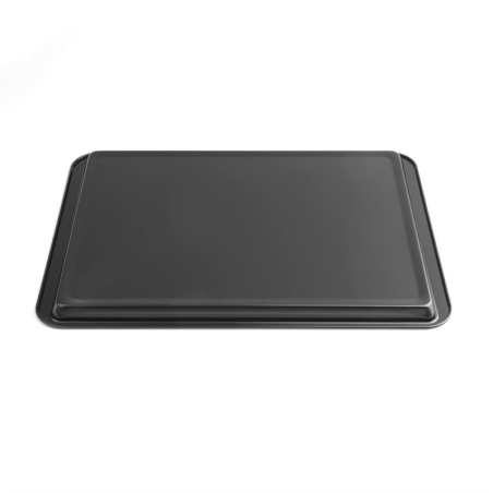 Plaque &agrave; p&acirc;tisserie antiadh&eacute;sive en acier carbone Vogue 370 x 257mm
