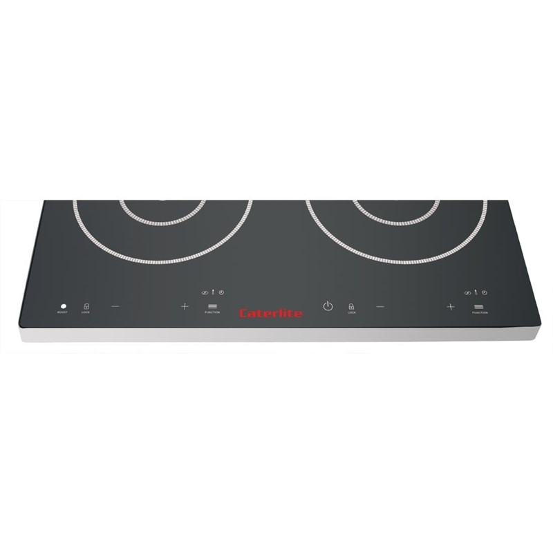 Double plaque de cuisson induction &agrave; commande tactile Caterlite 3&nbsp;kW