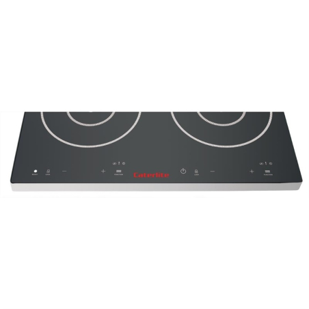 Double plaque de cuisson induction &agrave; commande tactile Caterlite 3&nbsp;kW